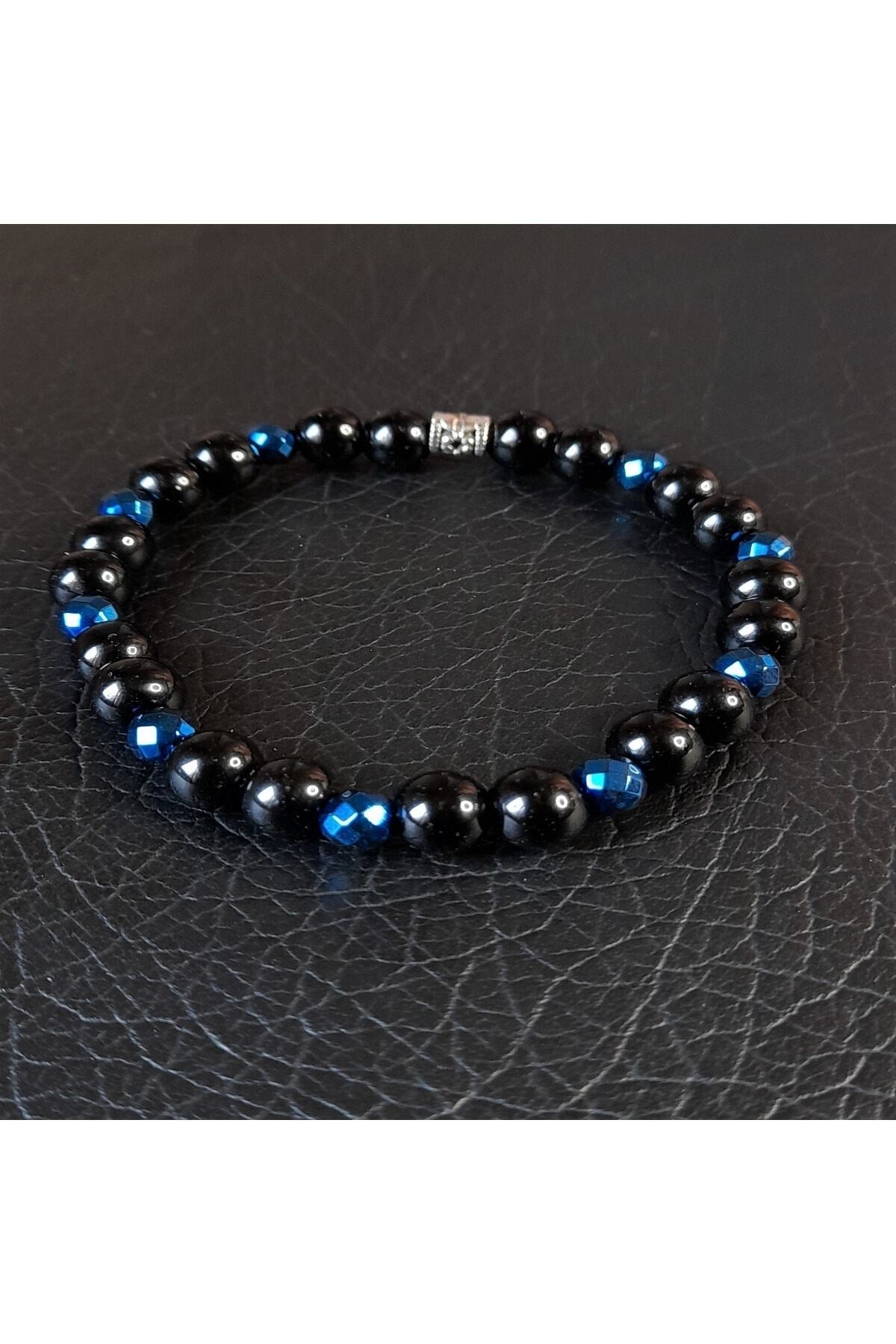 Oniks Hematit Nazardan Korunma Kararlılık, Güç Için Bileklik