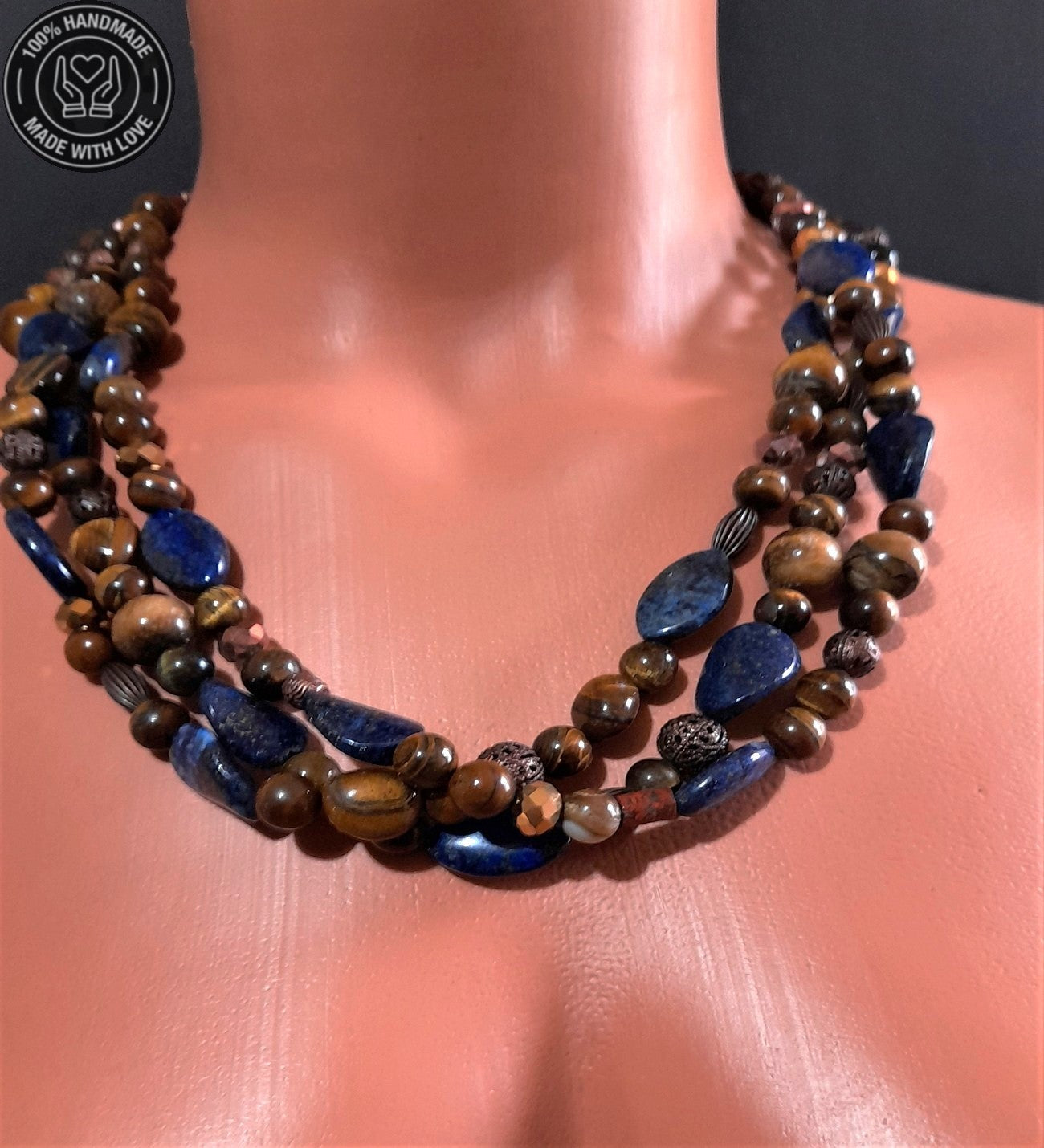 Lapis Kaplan Gözü Odaklanma, Cesaret Ve Nazardan Koruma Kolyesi