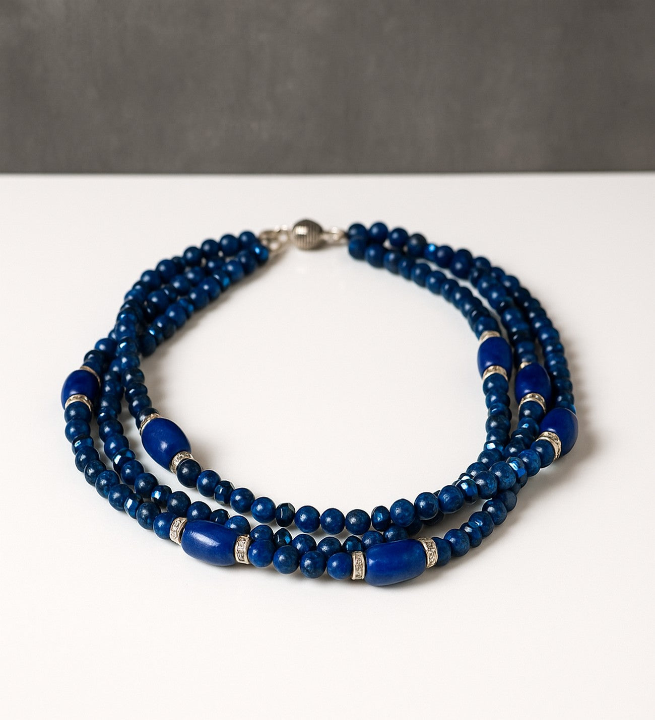 Lapis Jasper 3 Sıralı Güç Ve Nazardan Korunma Kolyesi