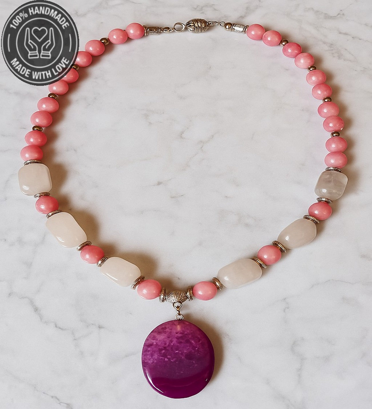 Dumanlı Kuvars Jasper Denge, Koruma Ve Pozitif Enerji Kolyesi