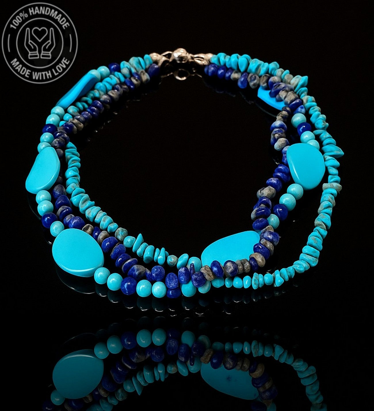 Lapis Turkuaz Şans, Başarı Ve Denge Kolyesi