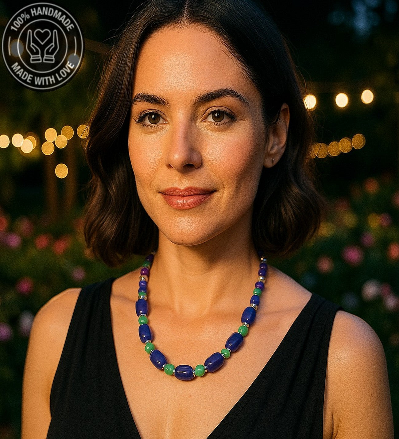 Mor Yeşil Ceyt Ruhsal Uyanış Ve Bereket Kolyesi