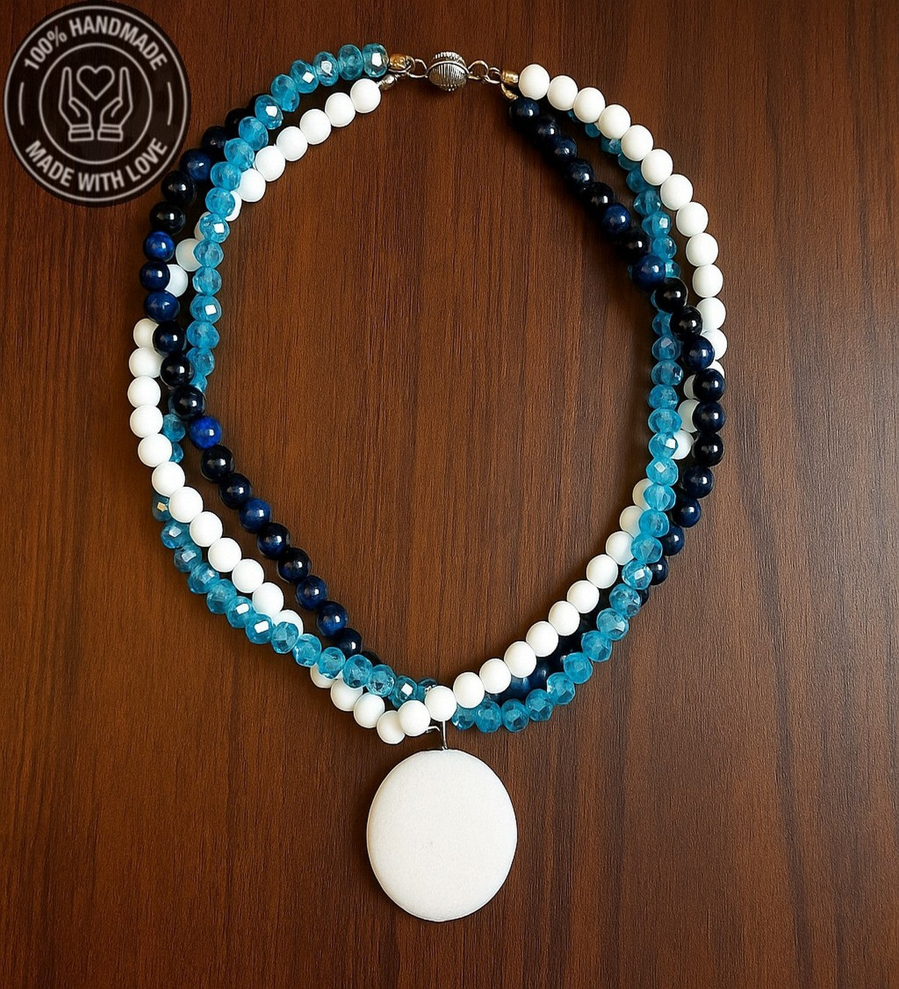 Premium Serisi Kaplan Gözü Akik Kristal Güç Bereket Ve Pozitif Enerji Kolyesi