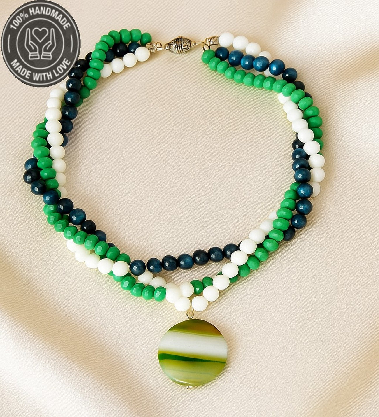 Premium Serisi Kaplan Gözü Akik Kristal Nazar Dan Koruma Ve Özgüven Kolyesi