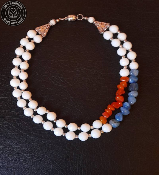 Ceyt Akik 2 Sıralı Ruhsal Rahatlama Mantık Gücü Ve Nazar Koruması Kolyesi