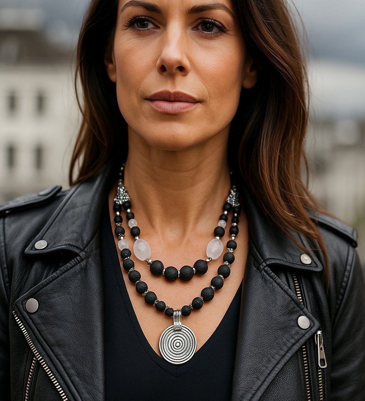 Smoky Quartz African Natural Stone Necklace – Calm and Grounding