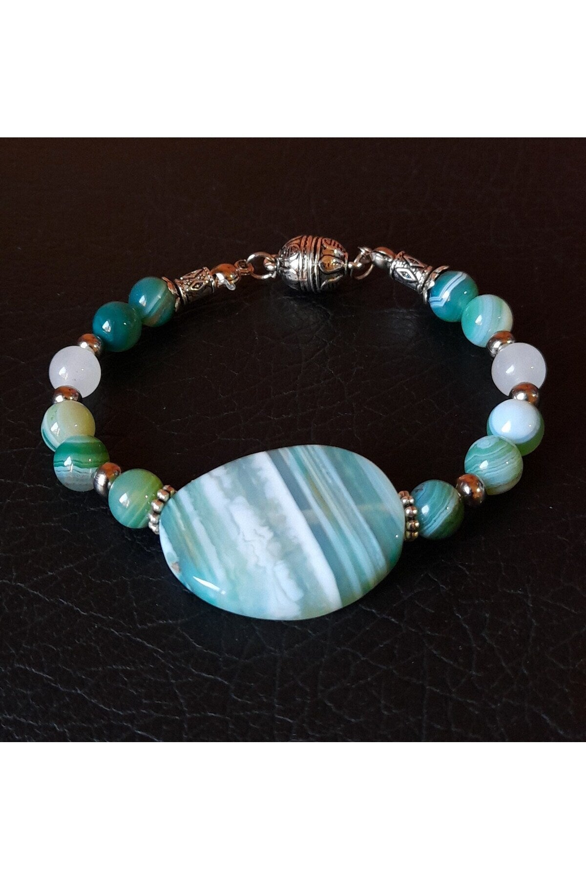 Yeşil Akik Negatif Enerji Ve Nazar Koruması Bileklik