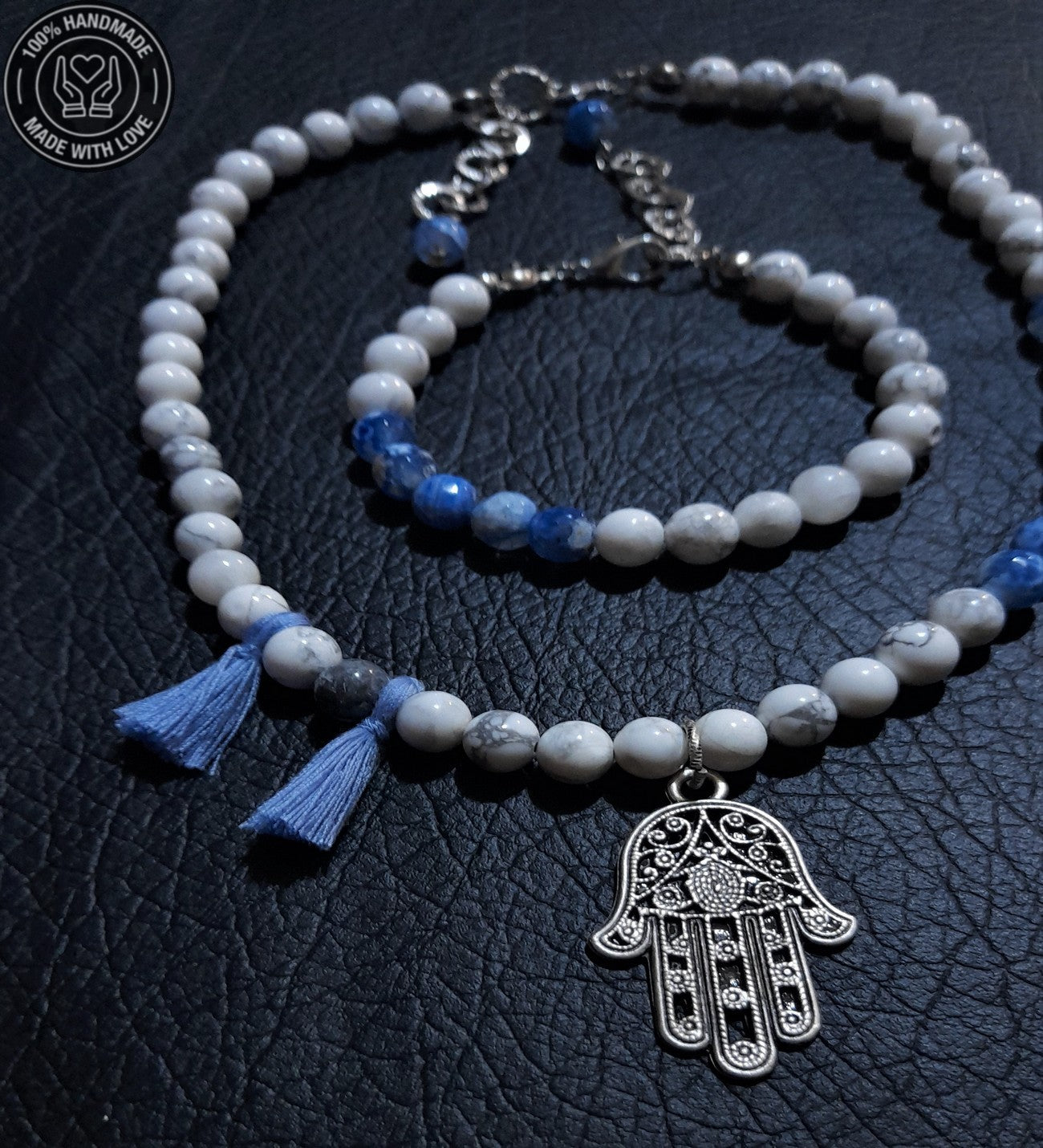 Havlit Akik Huzur Ve Iletişim Kolye Bileklik Seti