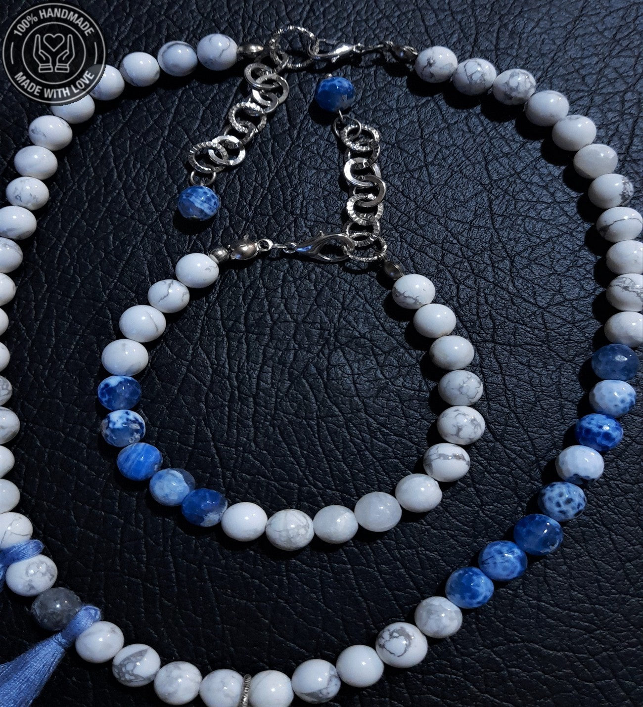 Havlit Akik Huzur Ve Iletişim Kolye Bileklik Seti