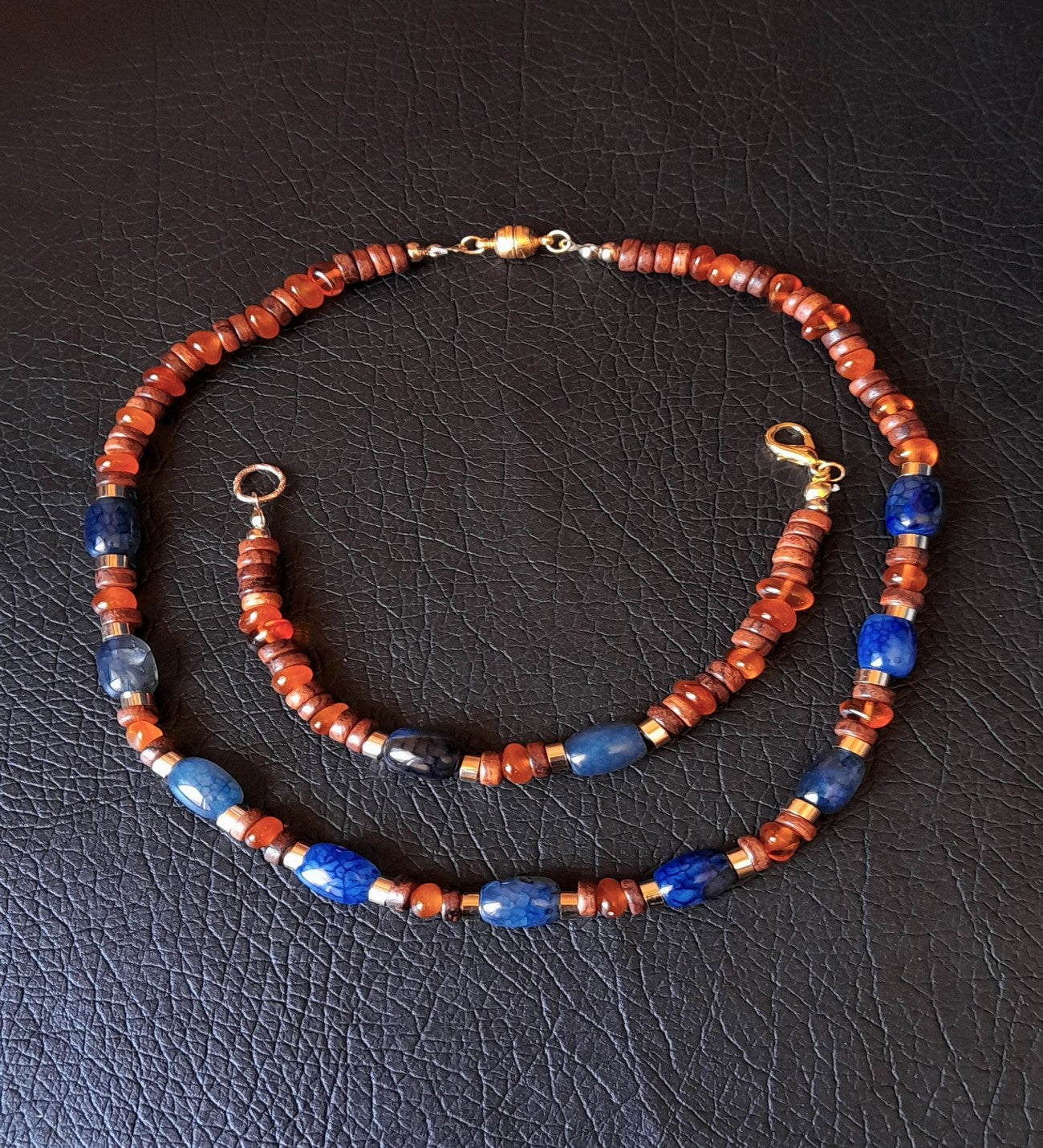 Akik Kehribar Ud Ağacı Nazar Ve Koruması Kolye Bileklik Seti