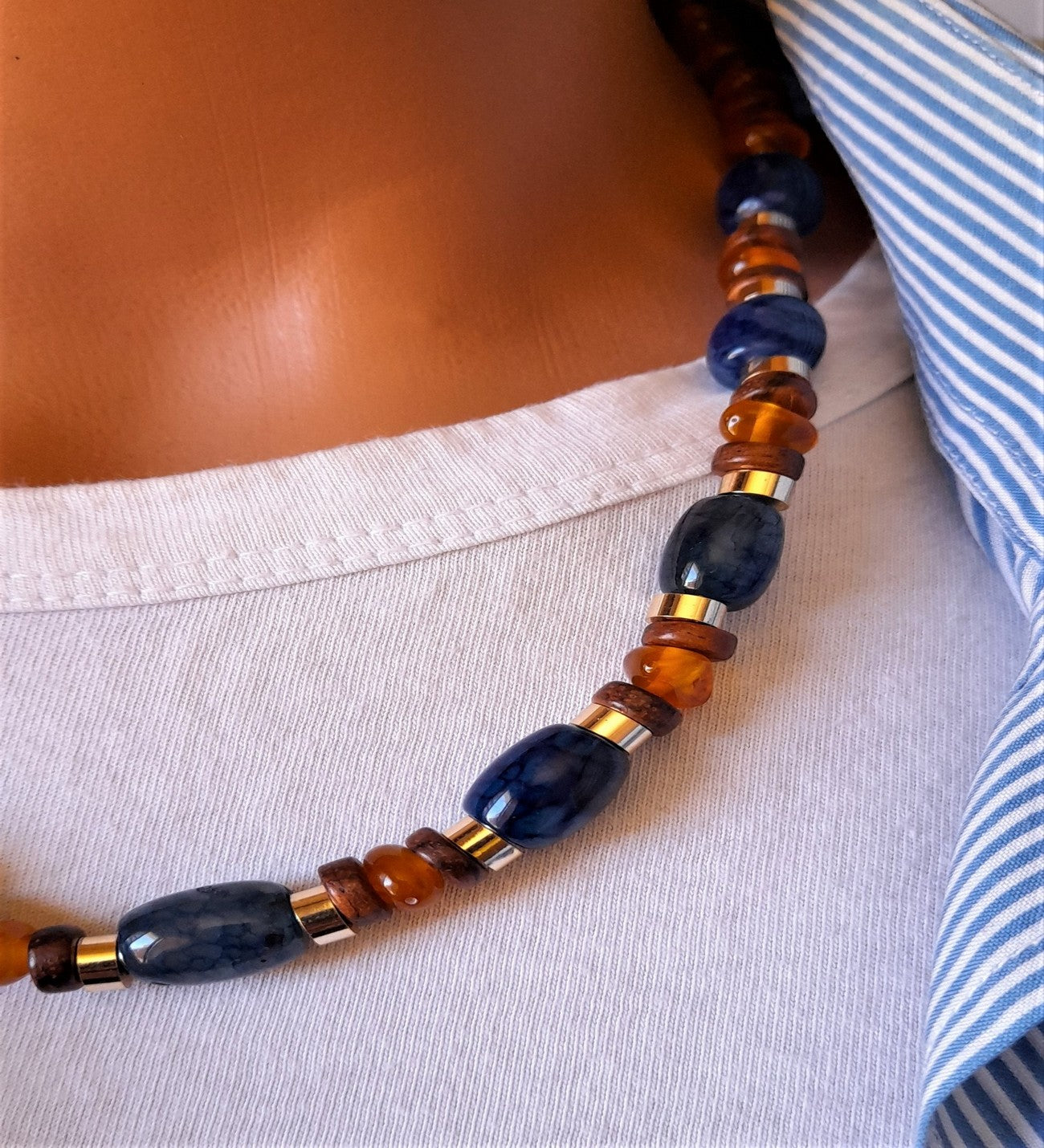 Akik Kehribar Ud Ağacı Nazar Ve Koruması Kolye Bileklik Seti