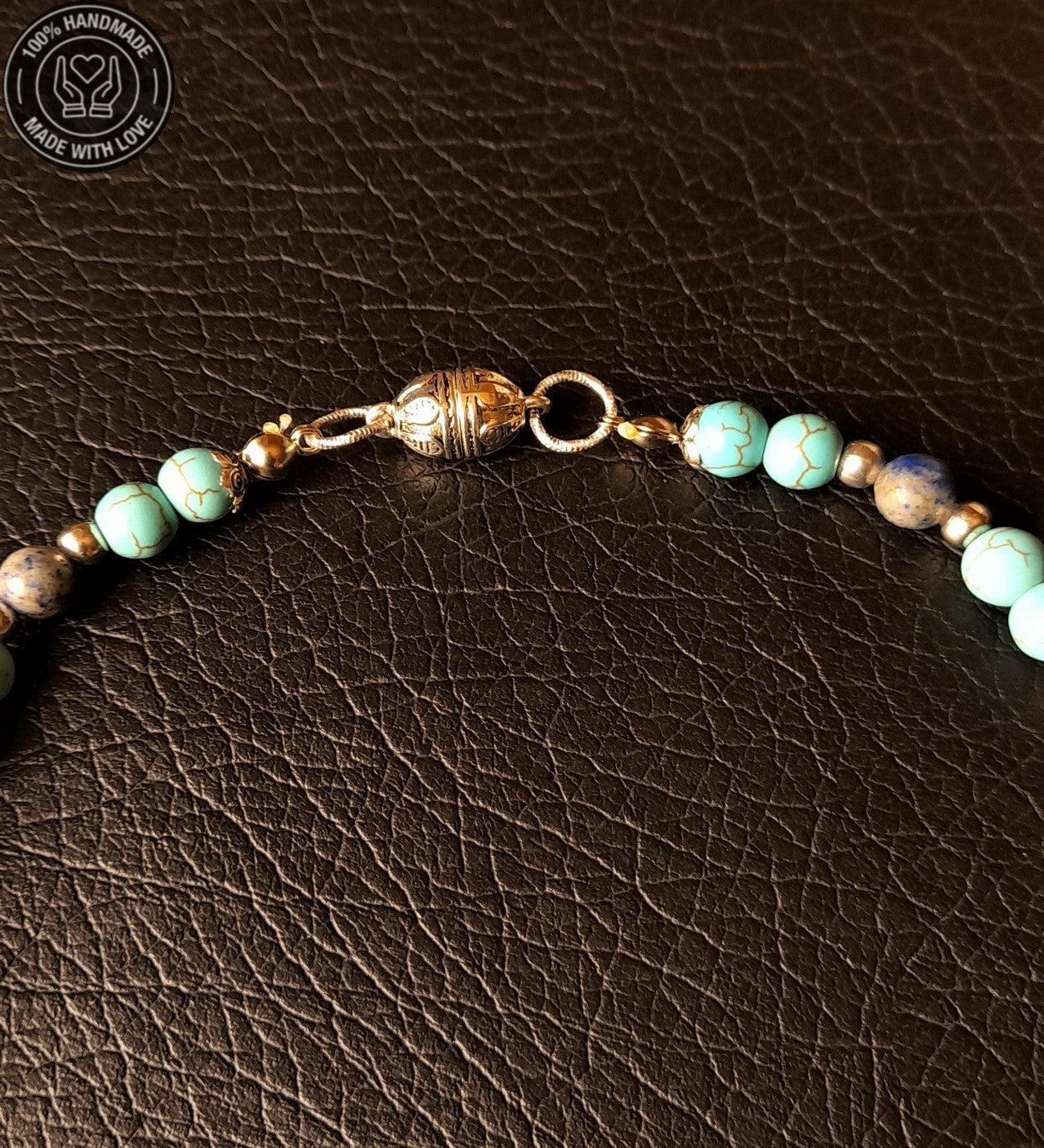 Lapis Turkuaz Iki Sıralı Bilgelik Ve Huzur Başarı Kolyesi