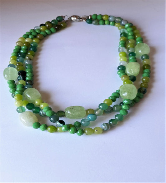 Yeşil Kuvars Akik Kristal Denge Nazardan Koruma Ve Pozitif Enerji Kolyesi