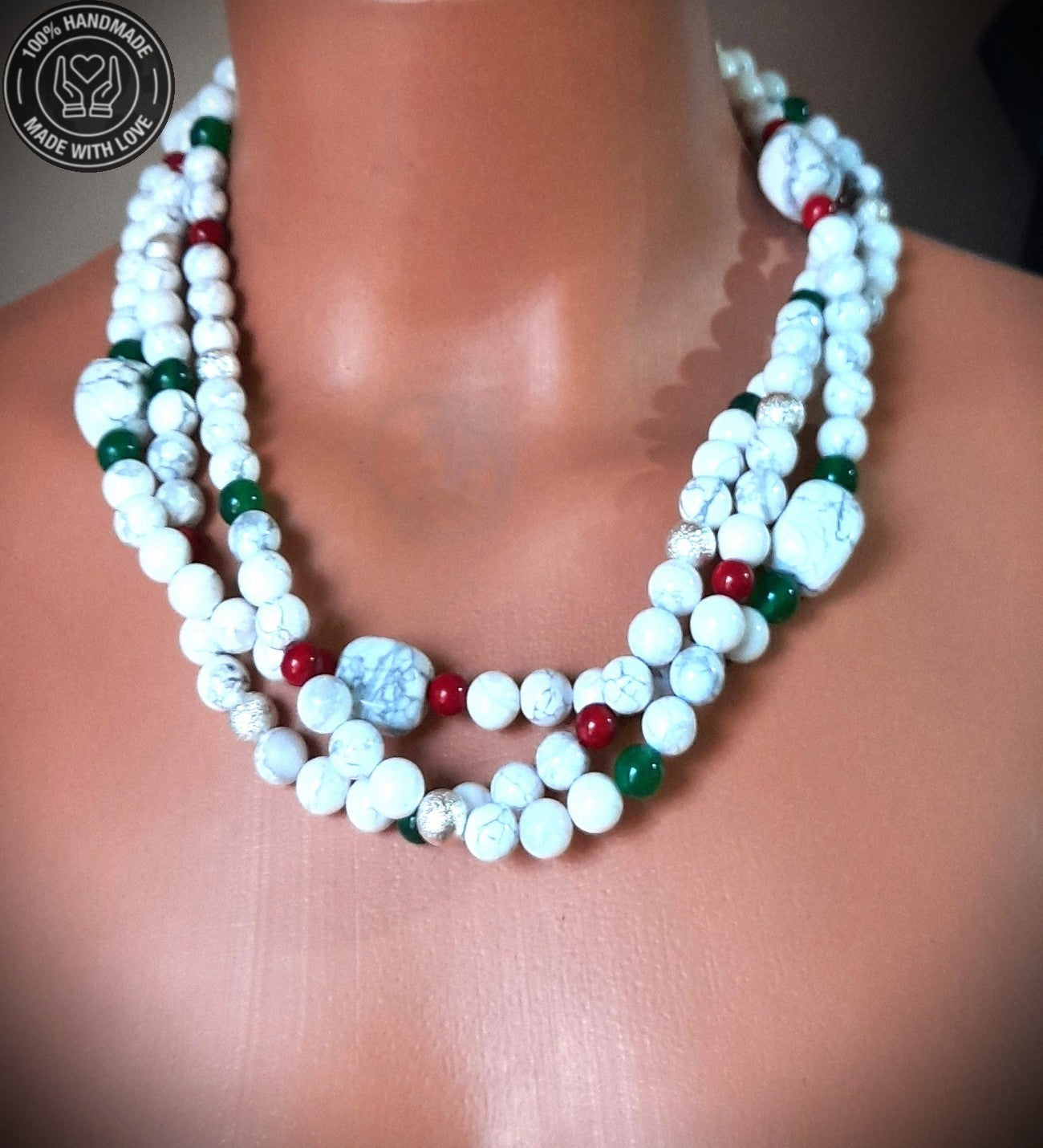 Havlit 3 Sıralı Pozitif Enerji Şifa Ve Denge Için Premium Kolye