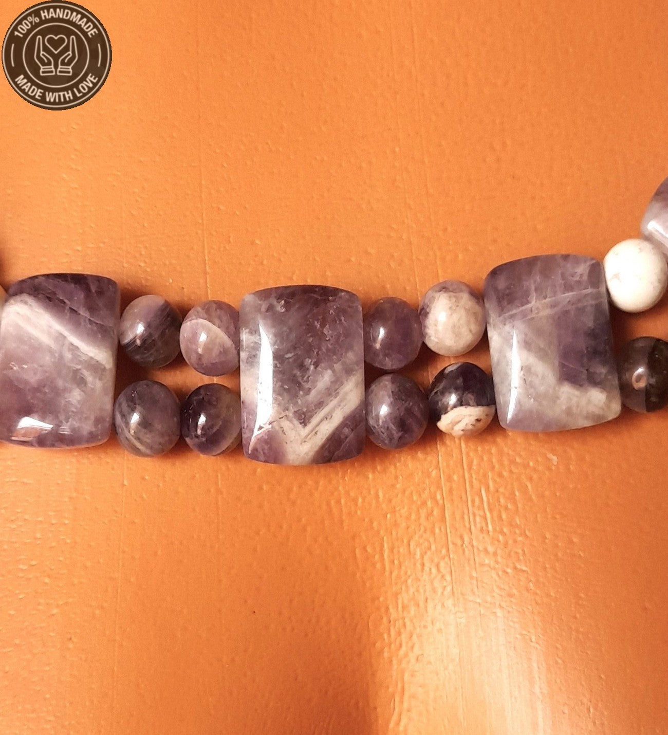 Premium Serisi Özel Tasarım Ametist Ruhsal Uyanış Denge Ve Şifa Kolye Bileklik Seti