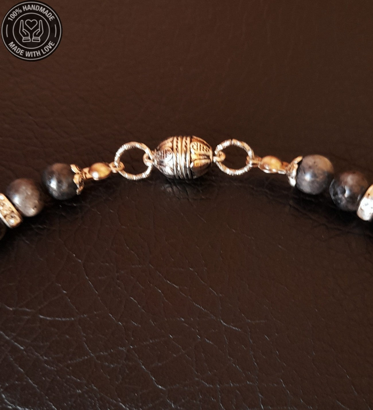 Larvikite Jasper Ruhsal Güç Bereket Odaklanma Kolyesi