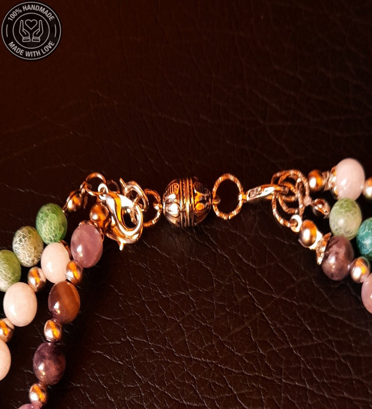 Ametist Kuvars Akik 3 Sıralı Ayrılabilen Negatif Enerji Kalkanı Nazar Koruması Premium Kolye