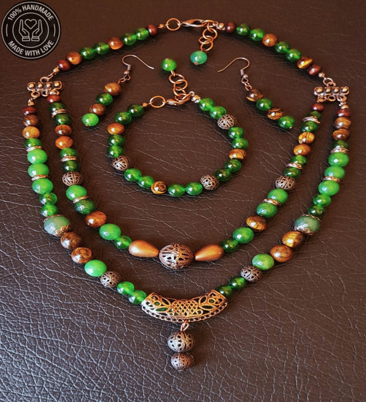 Ceyt Ve Kaplan Gözü Denge, Uyum Ve Şifa Takı Seti