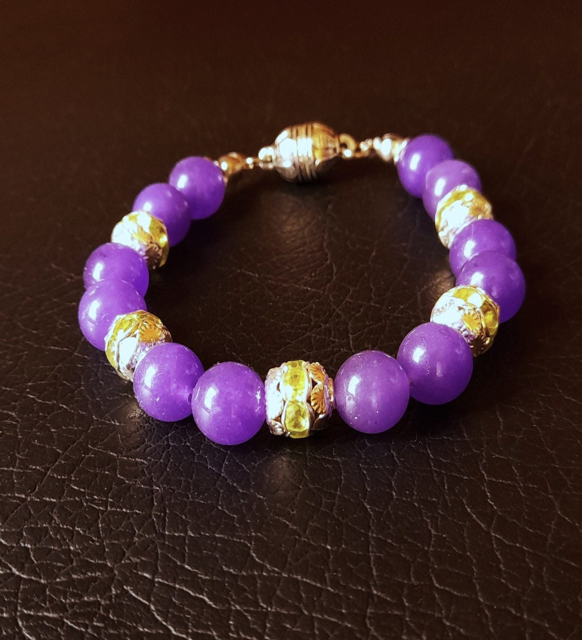 Jade Natural Stone Bracelet – Purple Jade, Luck and Abundance
