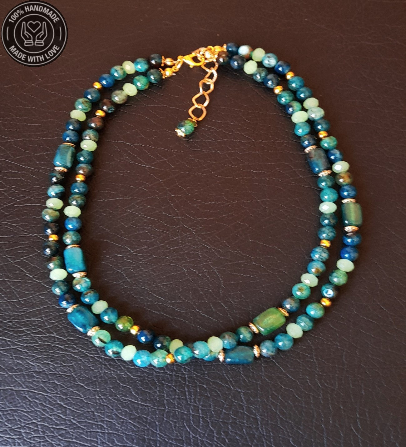 Akik 2 Sıralı Negatif Enerji Kalkanı Nazar Koruması Özel Seri Kolye