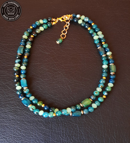 Akik 2 Sıralı Negatif Enerji Kalkanı Nazar Koruması Özel Seri Kolye