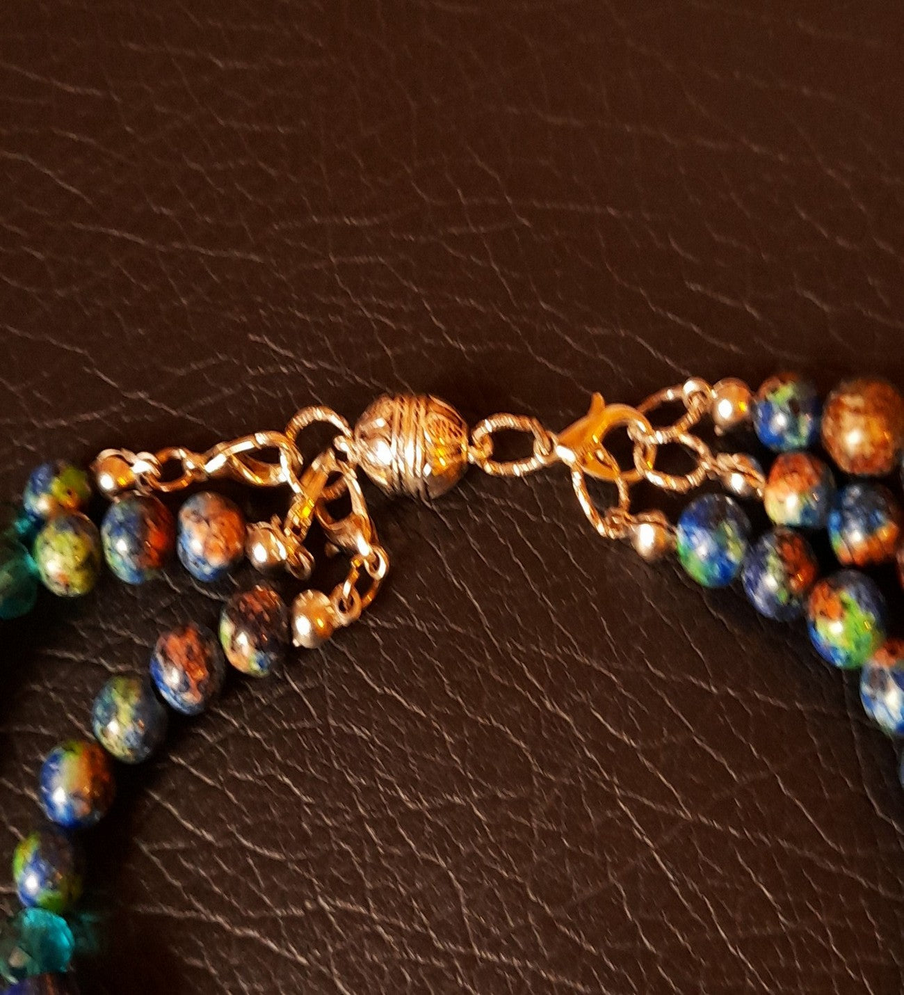 Lapis Jasper 3 Sıralı Ayrılabilen Topraklama Güç Ve Cesaret Kolyesi