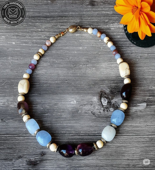 Ametist Havlit Kuvars Negatif Enerji Kalkanı Ve Hafıza Kuvvetlendirme Kolyesi