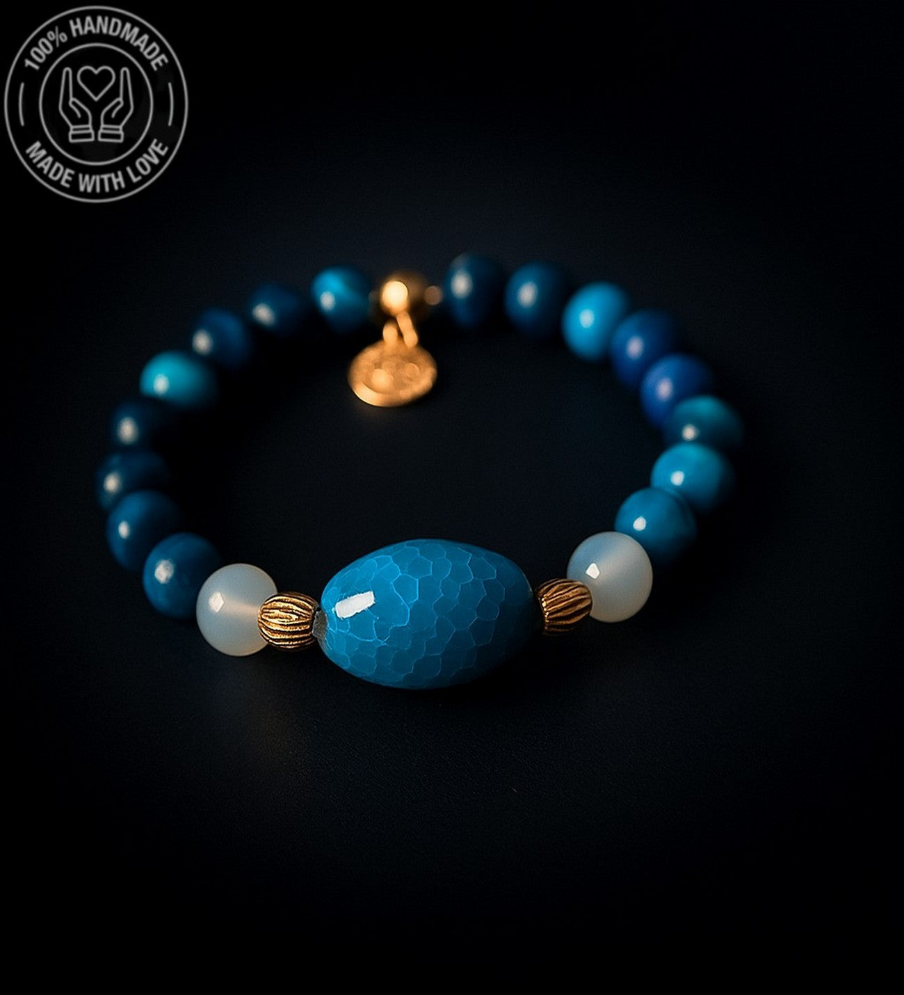 Mavi Kaplan Gözü Dumanlı Kuvars Nazara Ve Strese Karşı Etkili Bileklik