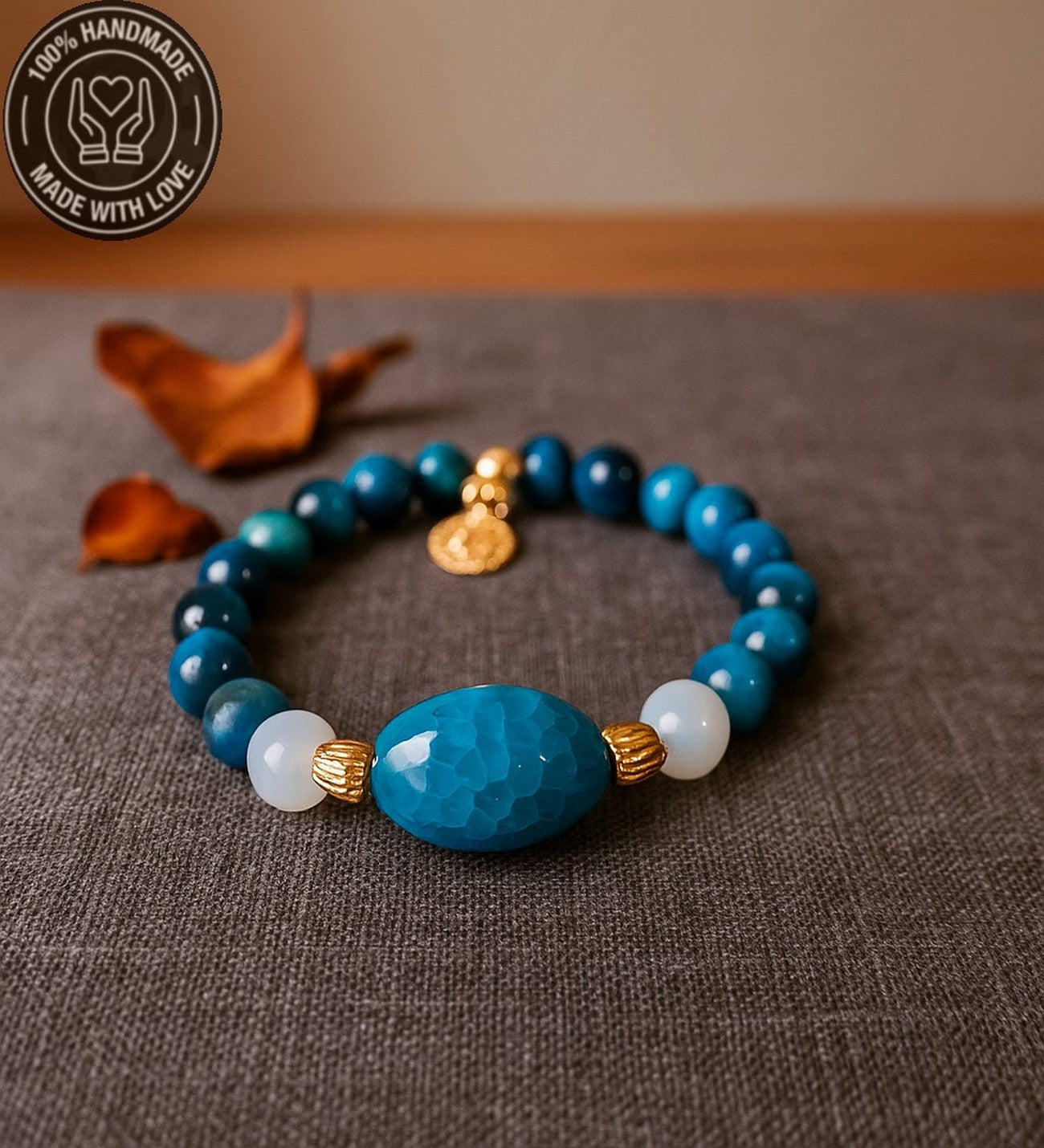 Mavi Kaplan Gözü Dumanlı Kuvars Nazara Ve Strese Karşı Etkili Bileklik