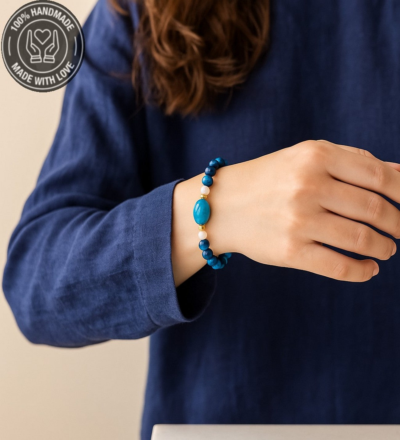 Mavi Kaplan Gözü Dumanlı Kuvars Nazara Ve Strese Karşı Etkili Bileklik