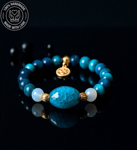 Mavi Kaplan Gözü Dumanlı Kuvars Nazara Ve Strese Karşı Etkili Bileklik