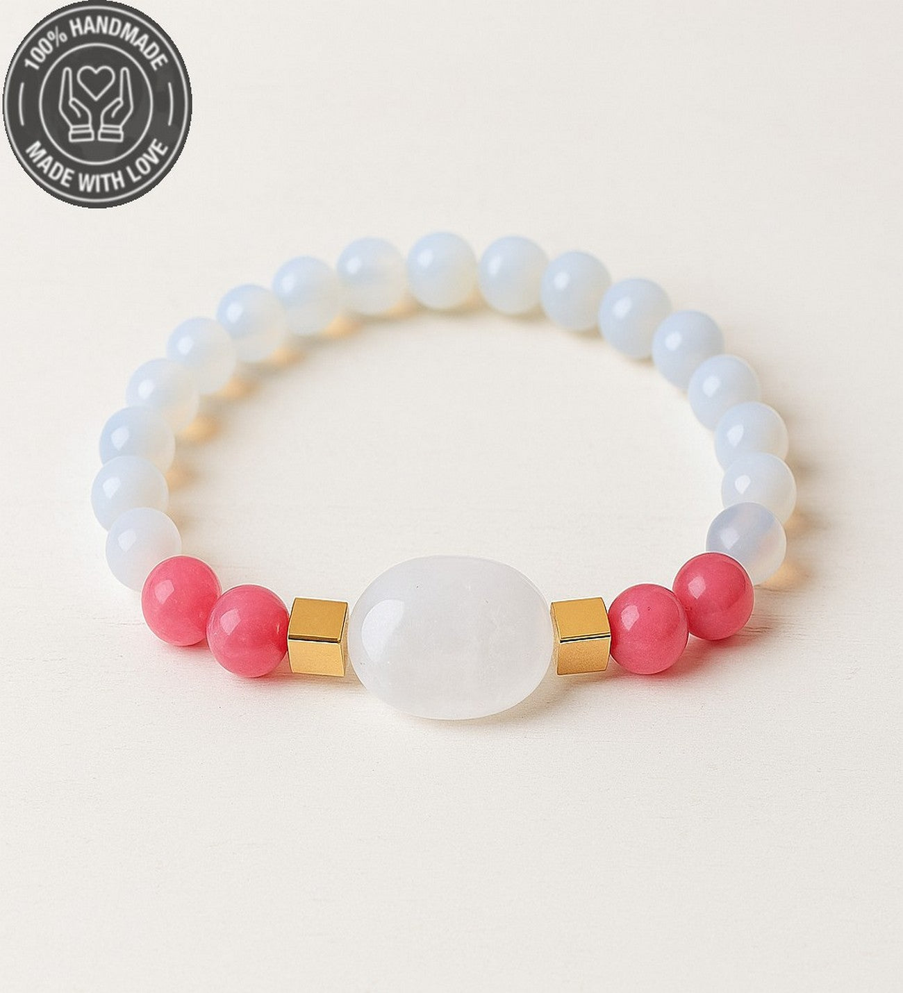 Dumanlı Kuvars Pembe Kuvars Stres Ve Negatif Enerji Karşıtı Bileklik