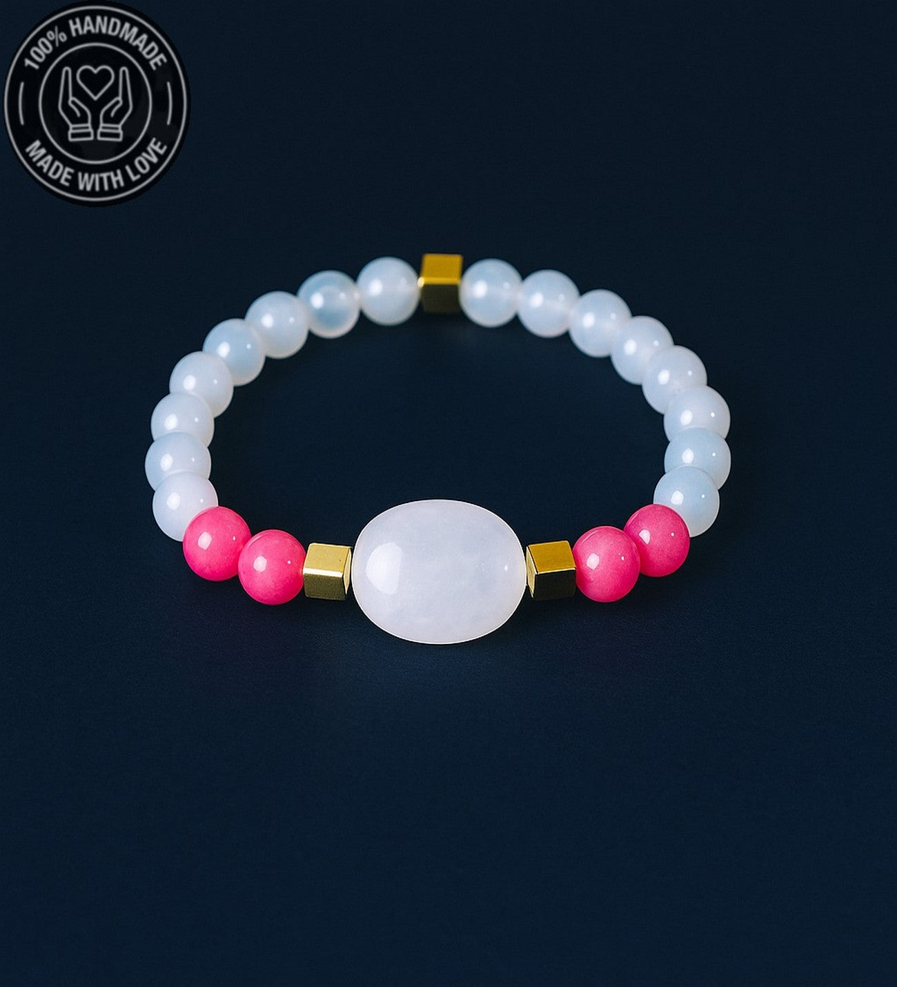 Dumanlı Kuvars Pembe Kuvars Stres Ve Negatif Enerji Karşıtı Bileklik