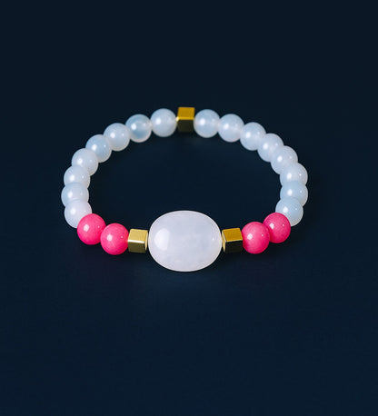 Smoky Quartz Rose Quartz Anti-Stress and Negative Energy Bracelet