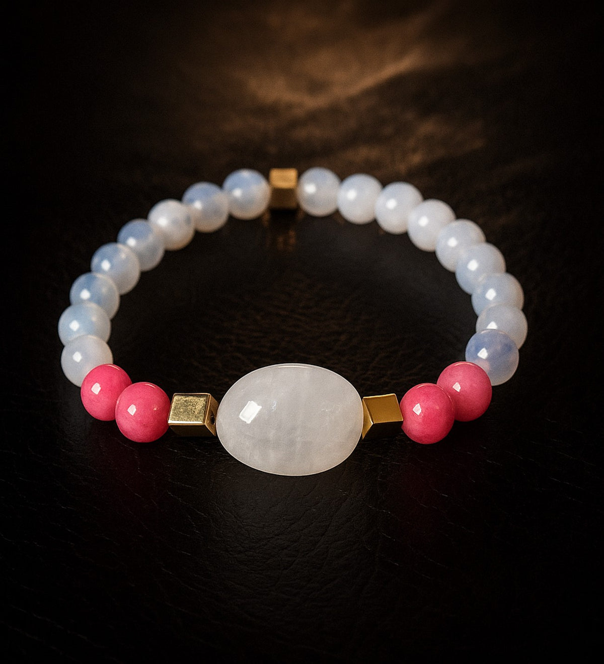 Smoky Quartz Rose Quartz Anti-Stress and Negative Energy Bracelet