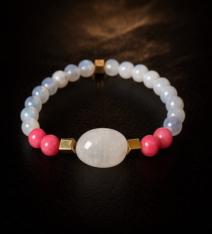 Smoky Quartz Rose Quartz Anti-Stress and Negative Energy Bracelet