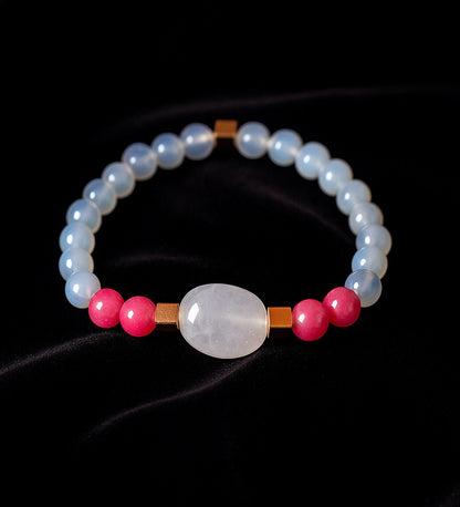 Smoky Quartz Rose Quartz Anti-Stress and Negative Energy Bracelet
