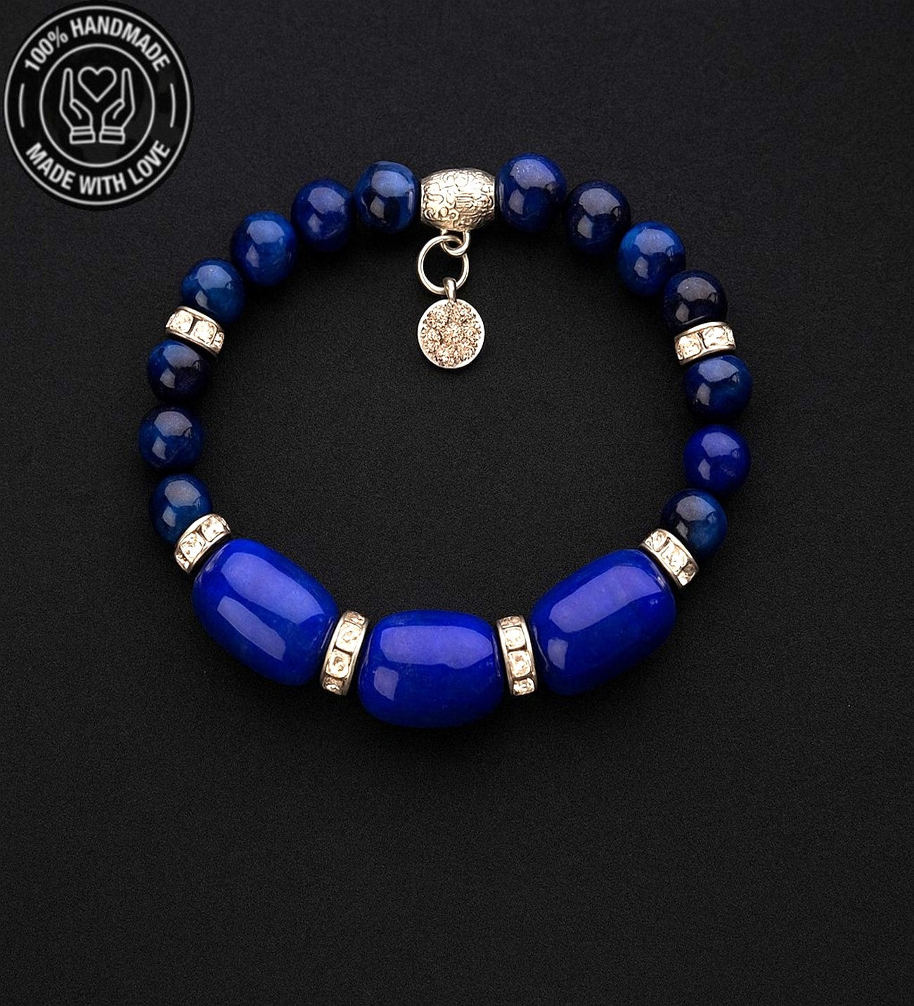 Lacivert Kaplan Gözü Akik Nazara Karşı Etkili Kararlılık, Özgüven Veren Bileklik