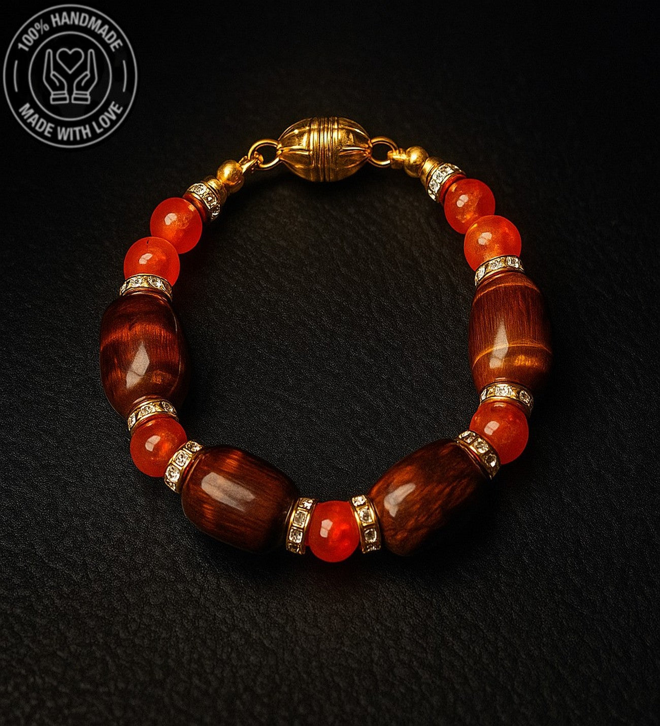 Kaplan Gözü Akik Cesaret Ve Nazardan Koruma Bilekliği