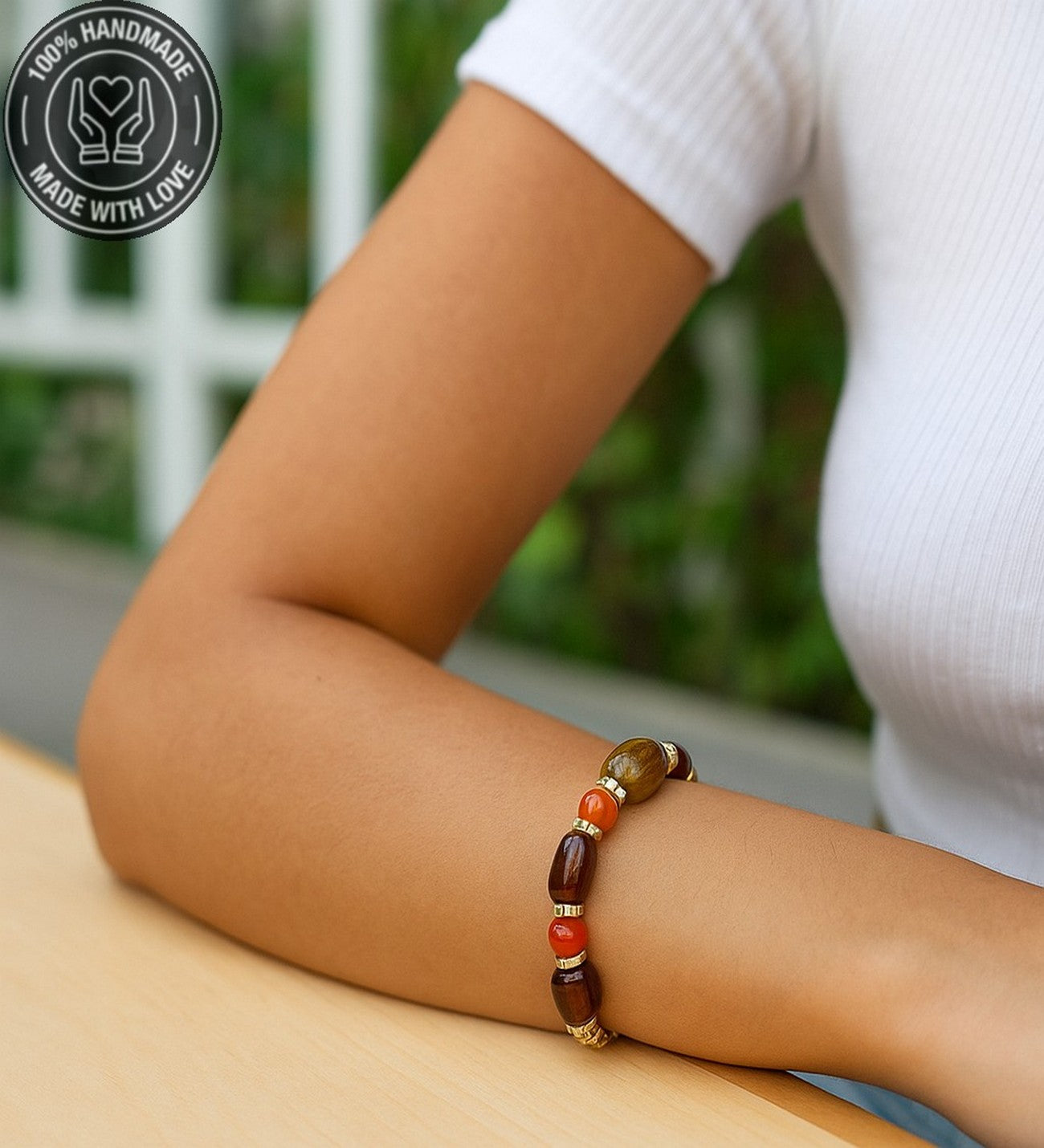 Kaplan Gözü Akik Cesaret Ve Nazardan Koruma Bilekliği