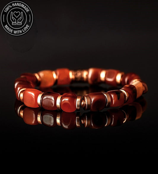 Akik Hematit Elastik Bileklik