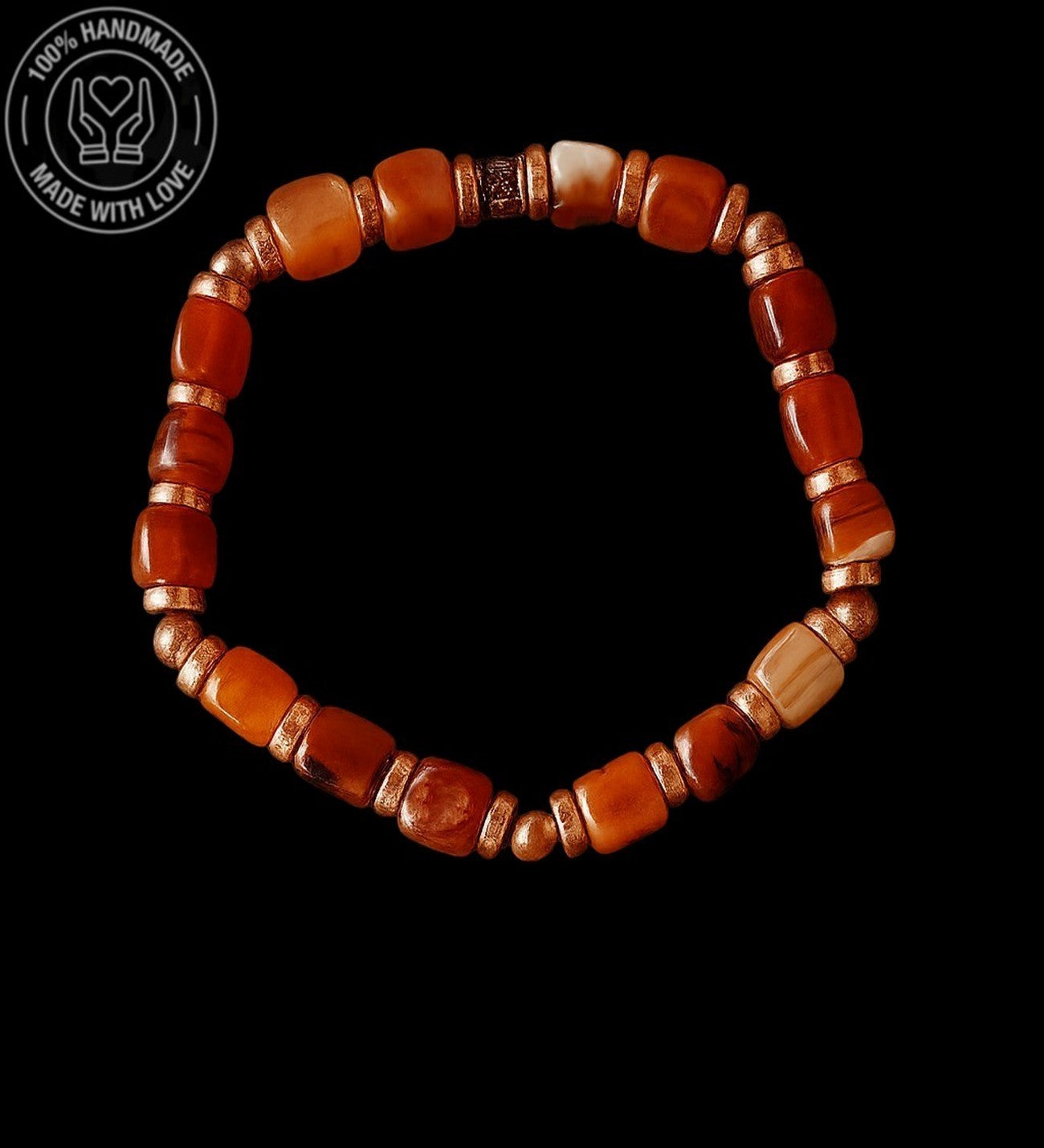 Akik Hematit Elastik Bileklik