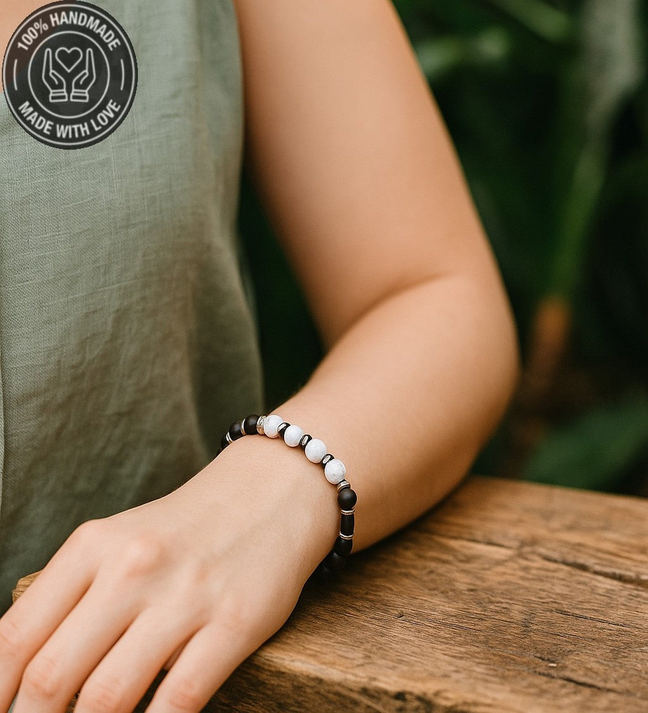 Havlit Oniks Hematit Nazara Karşı Etkili Sakinlik Ve Huzur Bilekliği