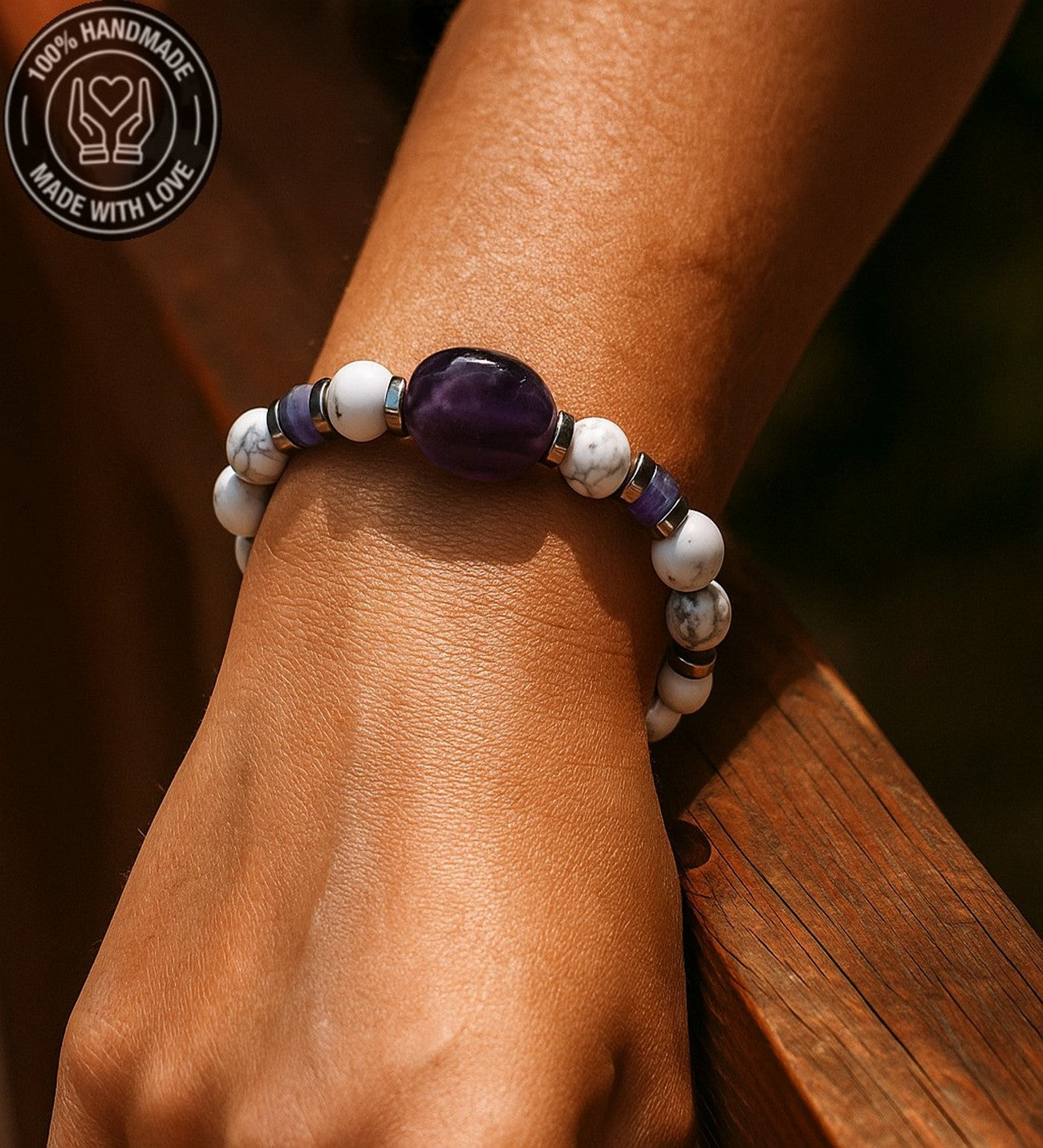 Ametist Havlit Hematit Iç Huzur Ve Bilgelik Bilekliği