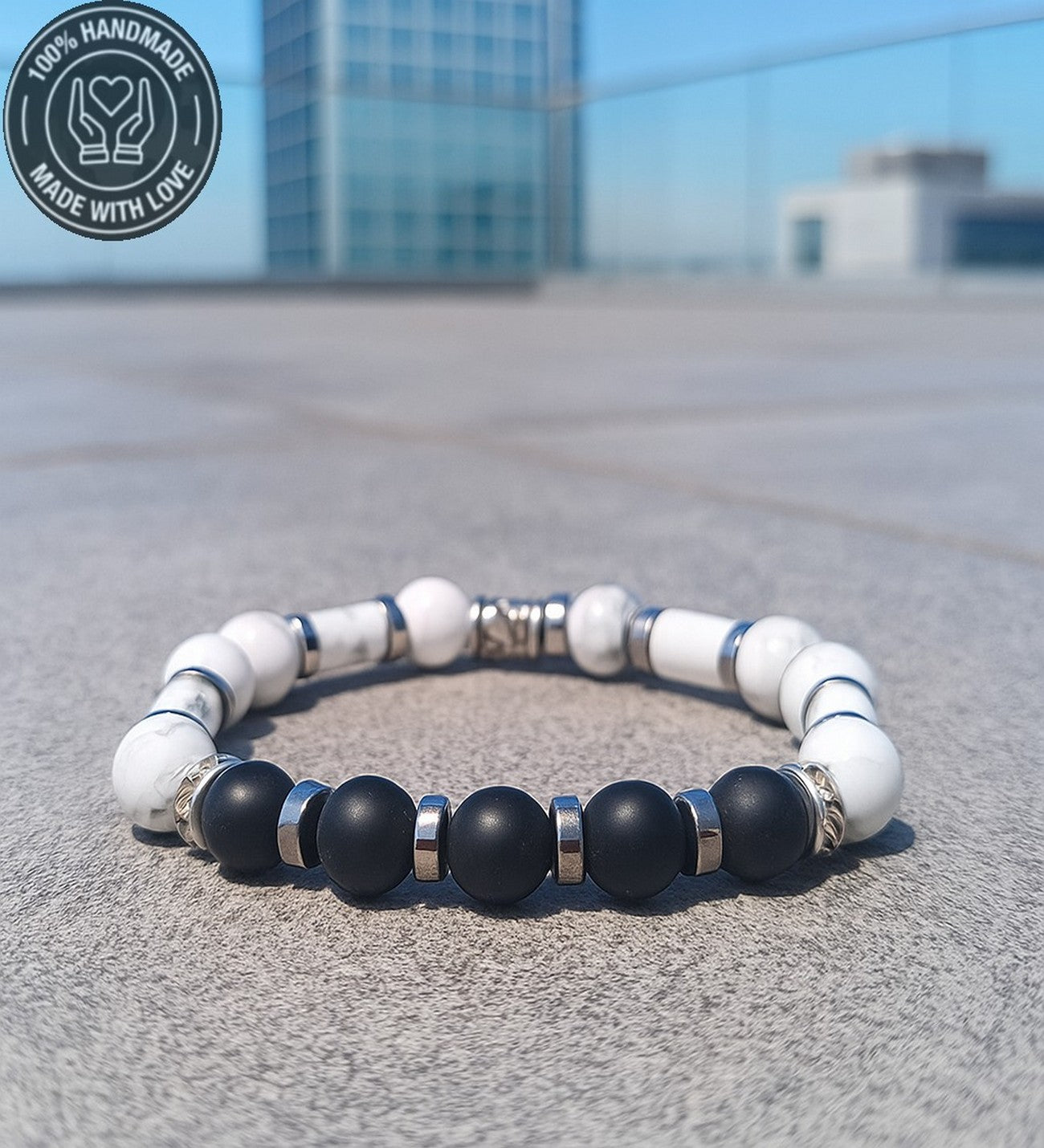 Havlit Oniks Hematit Huzur Sakinlik Ve Nazara Karşı Koruma Bilekliği