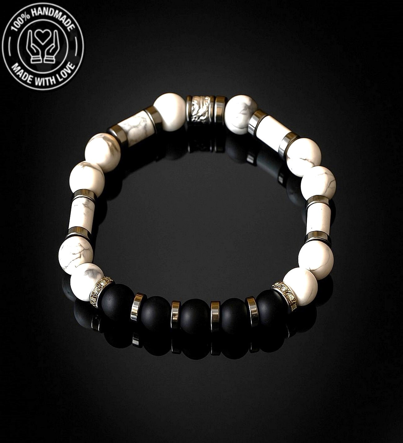 Havlit Oniks Hematit Huzur Sakinlik Ve Nazara Karşı Koruma Bilekliği