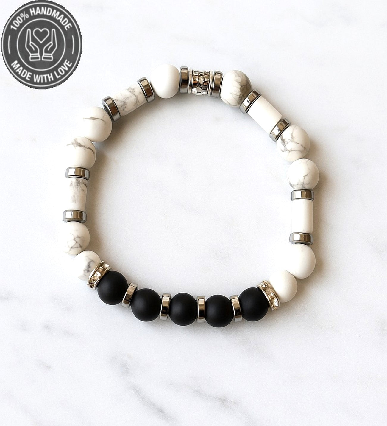 Havlit Oniks Hematit Huzur Sakinlik Ve Nazara Karşı Koruma Bilekliği