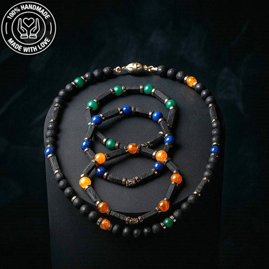 Lav Taşı Akik Her Anlamlı Anınıza Özel Multi Kolye Bileklik Seti