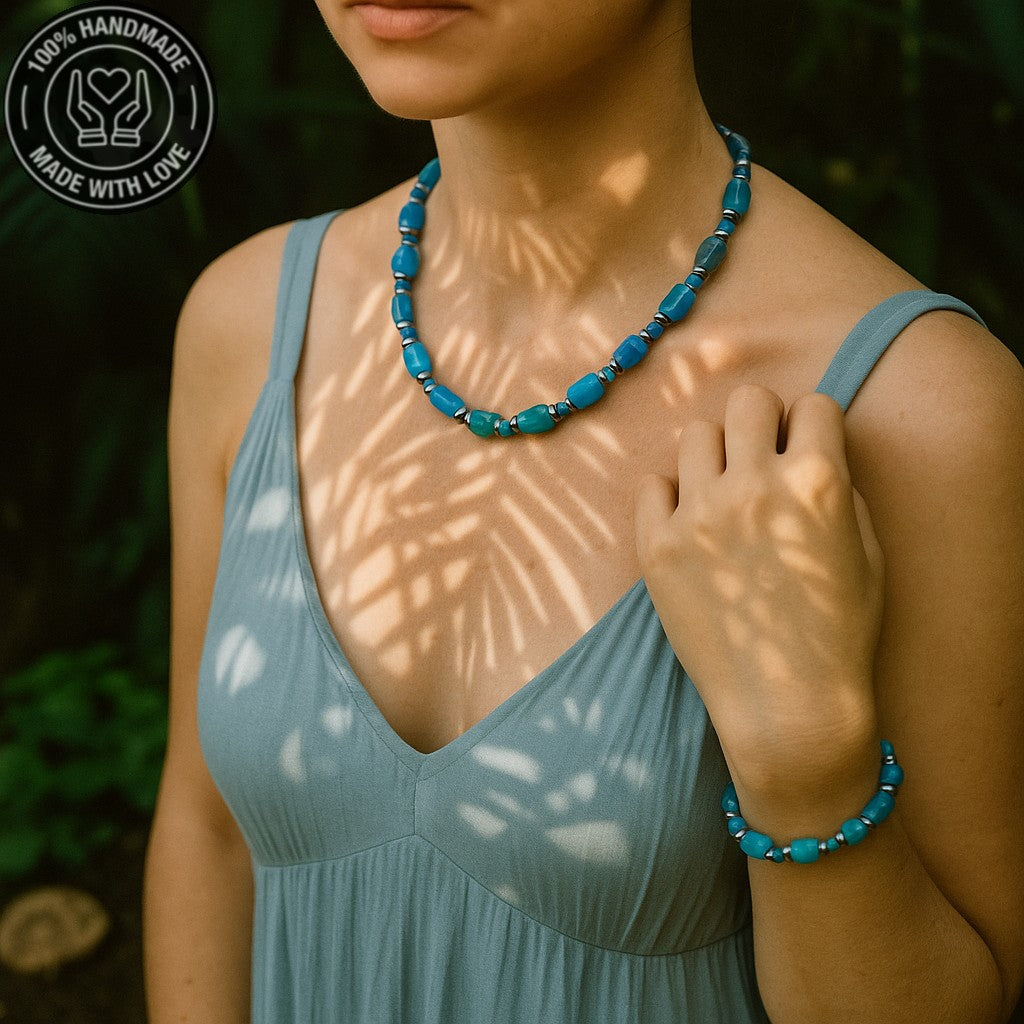 Akik Nazardan Koruma Huzur Ve Denge Kolye Bileklik Seti