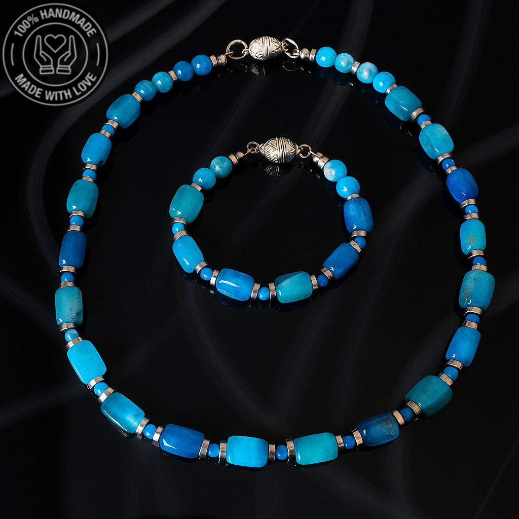 Akik Nazardan Koruma Huzur Ve Denge Kolye Bileklik Seti